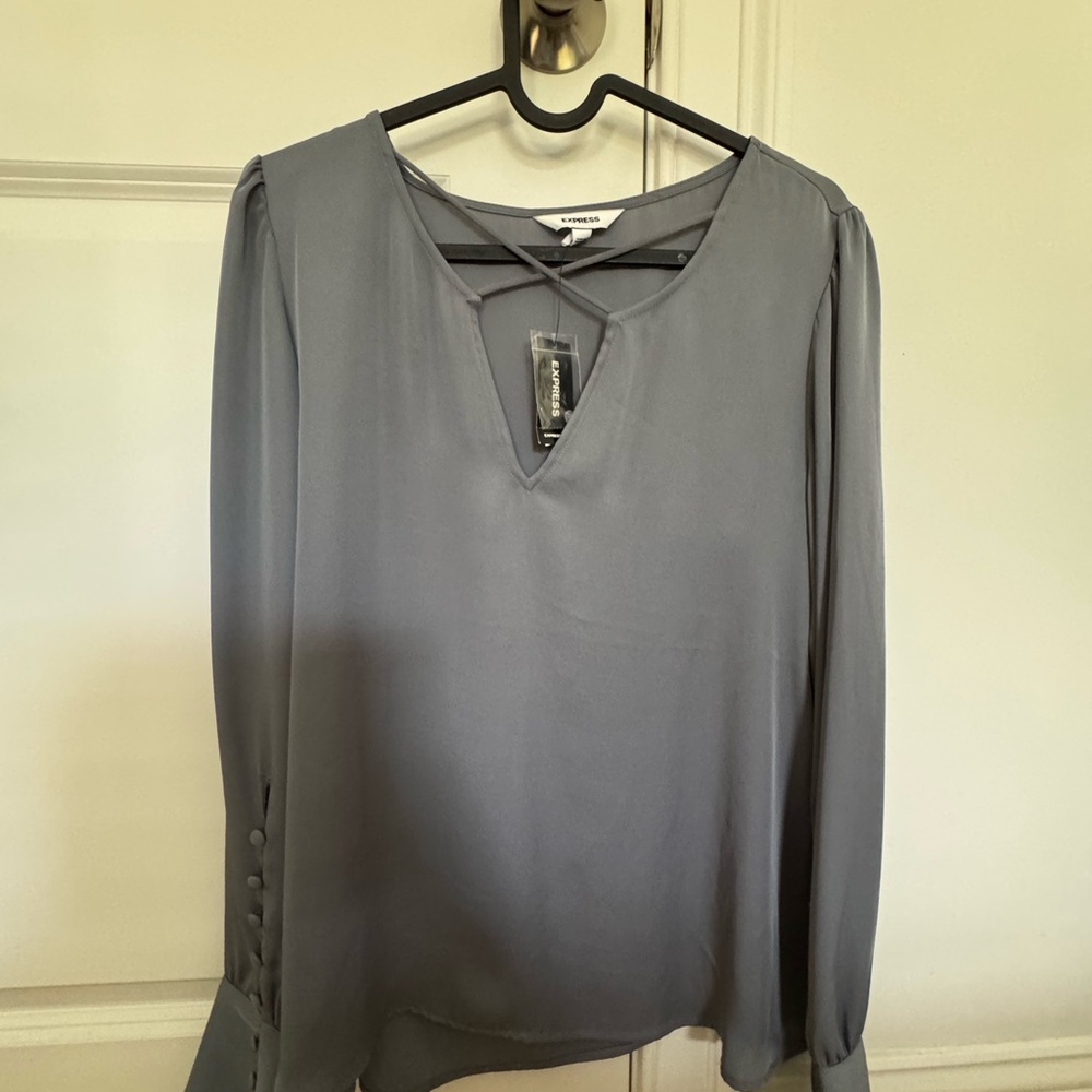 Express Women's Gray Blouse
